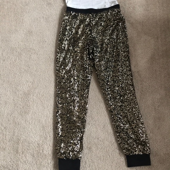 Black and gold sequin pants - Picture 4 of 4